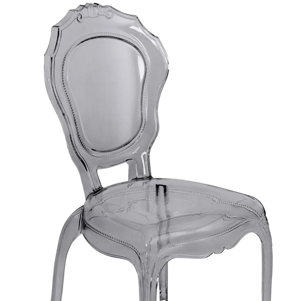 Прозрачный стул серый LOUIS GHOST CHAIR Grey