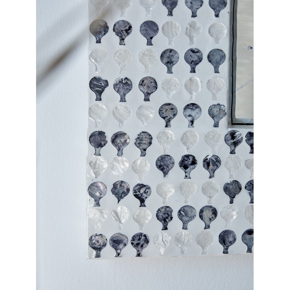 Прямоугольное зеркало с инкрустацией раковинами устриц Mother оf Pearl Facets