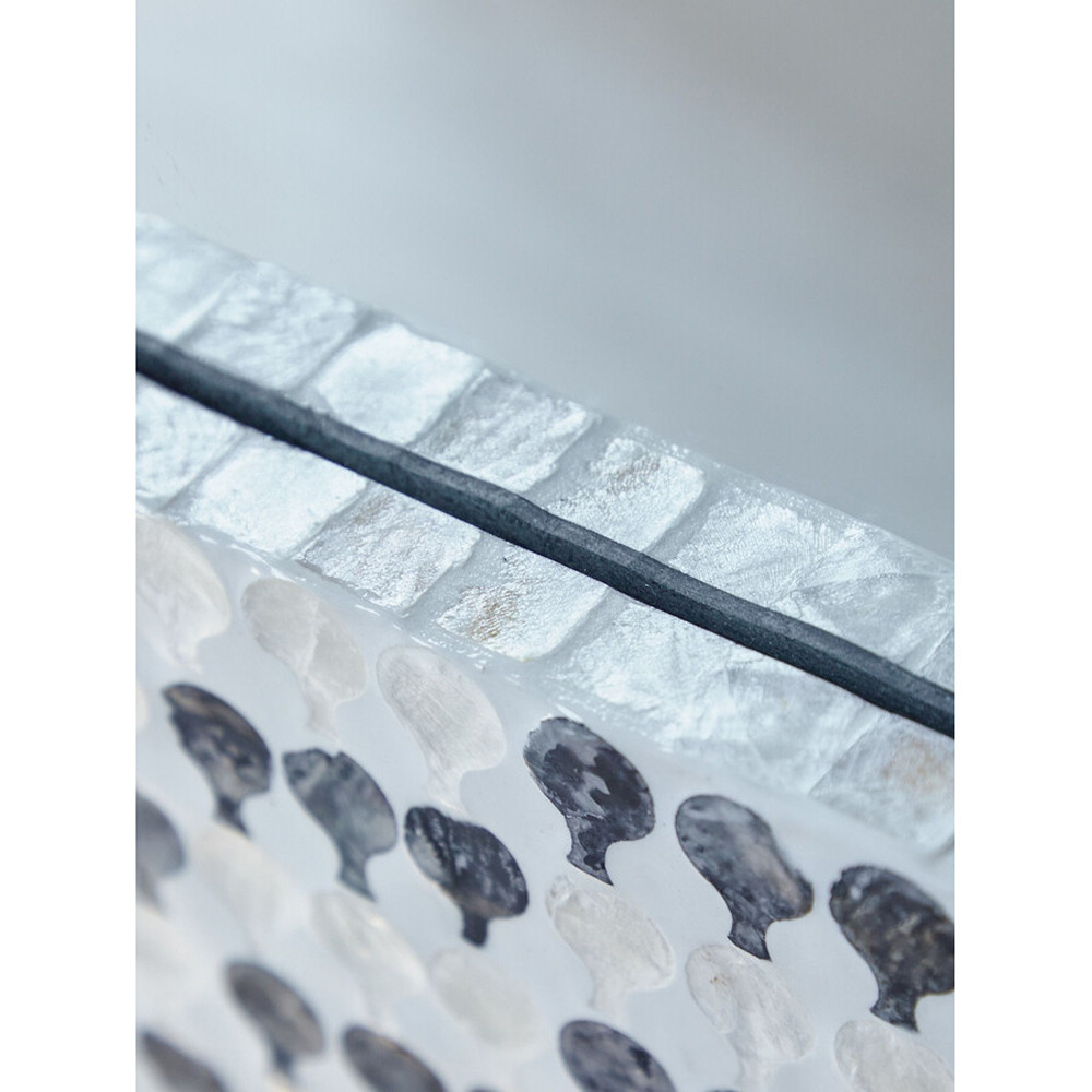 Прямоугольное зеркало с инкрустацией раковинами устриц Mother оf Pearl Facets