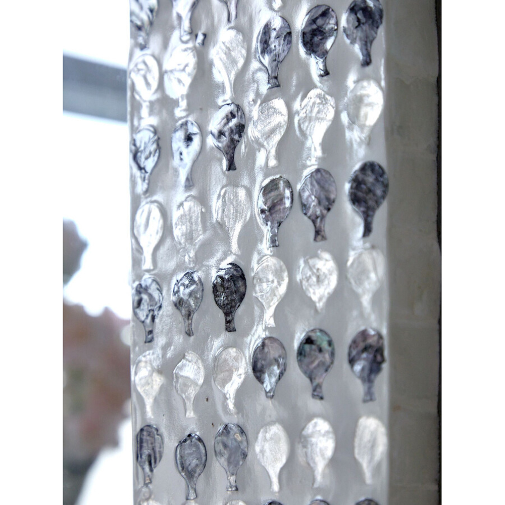 Прямоугольное зеркало с инкрустацией раковинами устриц Mother оf Pearl Facets