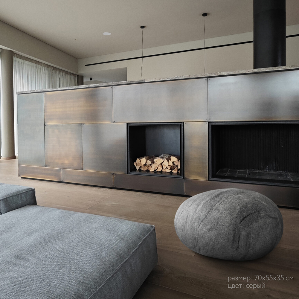 Пуф - Камень GREY MARBLE