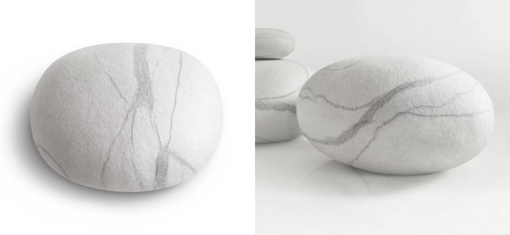 Пуф - Камень Белый Дзен