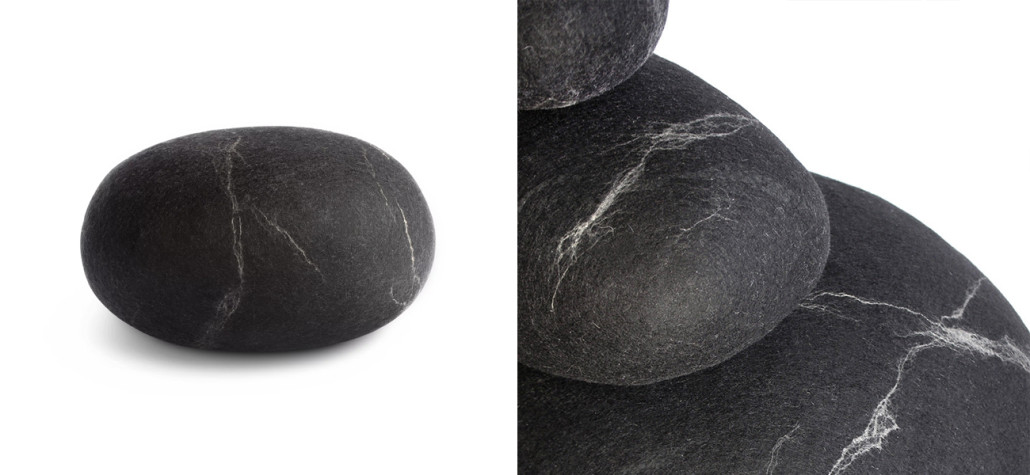 Пуф - Камень Черная Лава