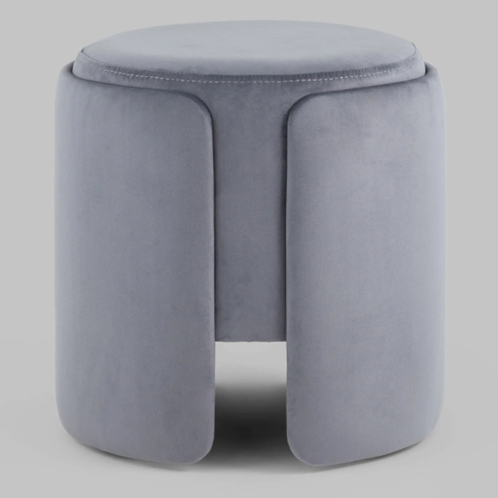 Пуф Alice Poof Grey Серый велюр