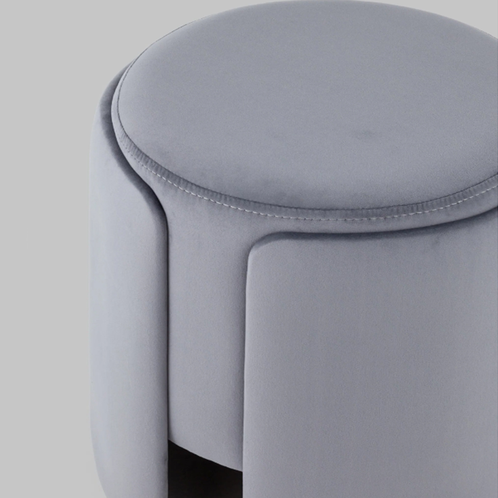 Пуф Alice Poof Grey Серый велюр