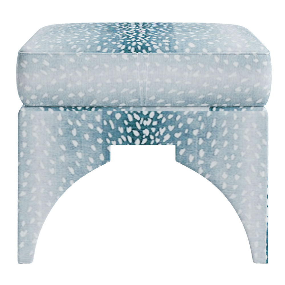 Пуф Clark квадратной формы голубой цвет