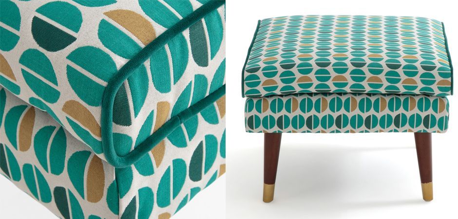 Пуф Classic Furniture синий белый желтый