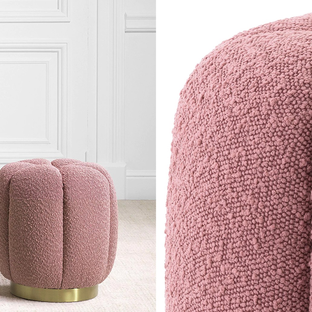 Пуф Eichholtz Stool Orchanic Boucle Rose