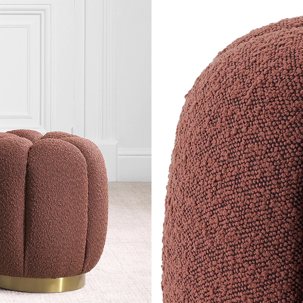 Пуф Eichholtz Stool Orchanic Boucle Rouge
