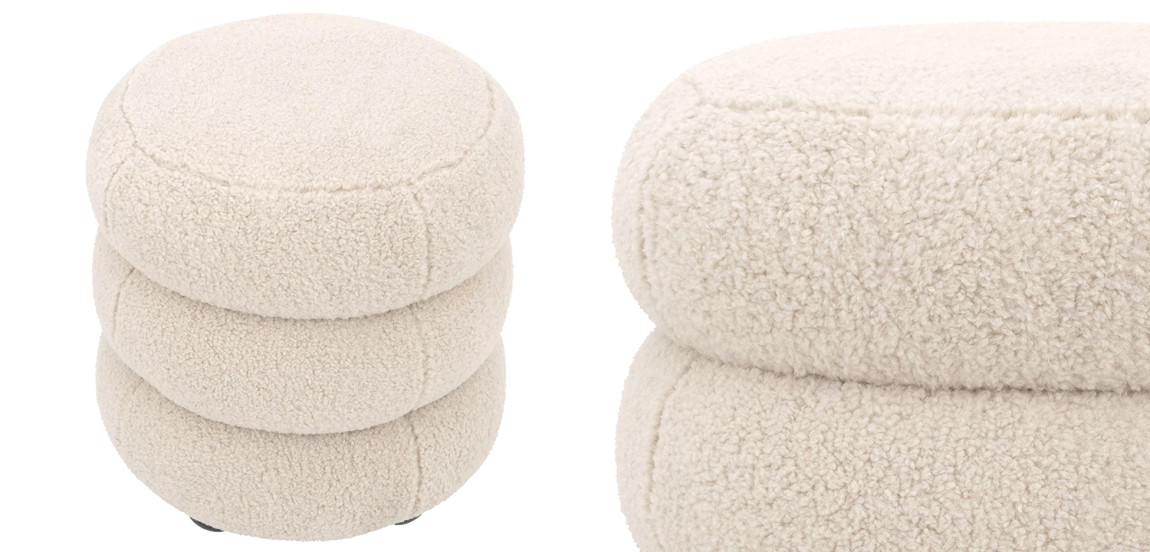 Пуф Eichholtz Stool Tulum Brisbane Cream