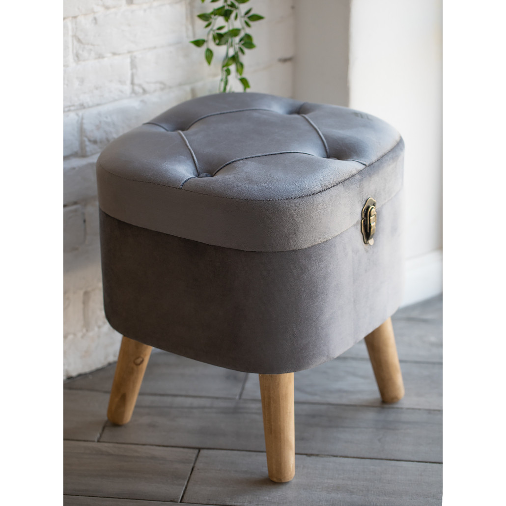 Пуф Leather with a snap