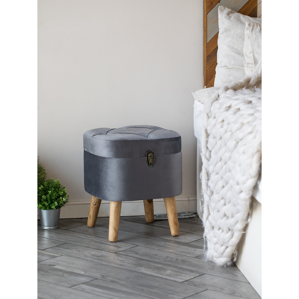 Пуф Leather with a snap