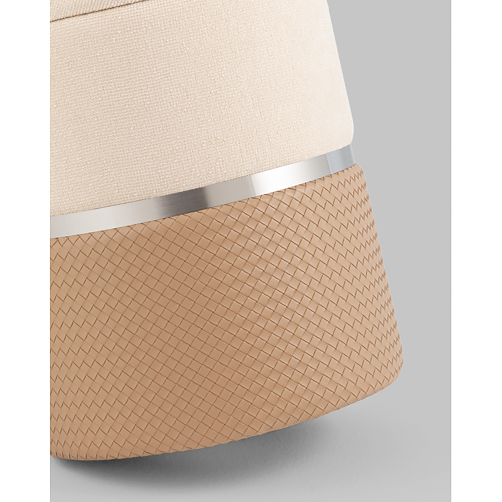 Пуф Mauldine с ящиком бежевый с экокожей