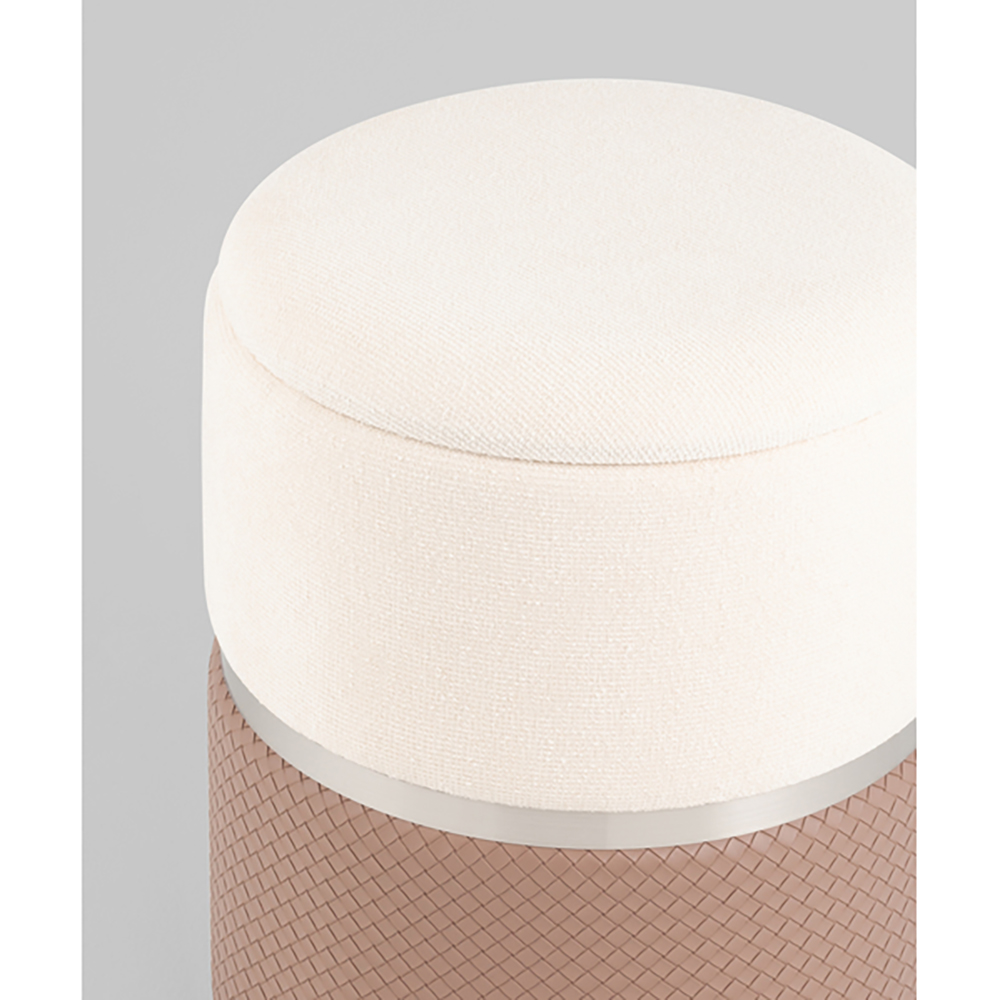 Пуф Mauldine с ящиком светло-коричневый с экокожей