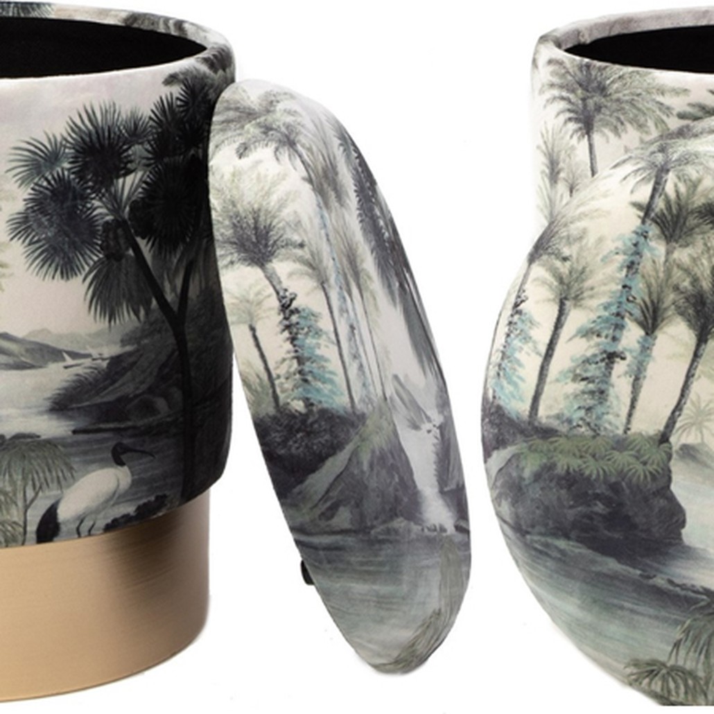 Пуф PUF Jungle Print river&tree small