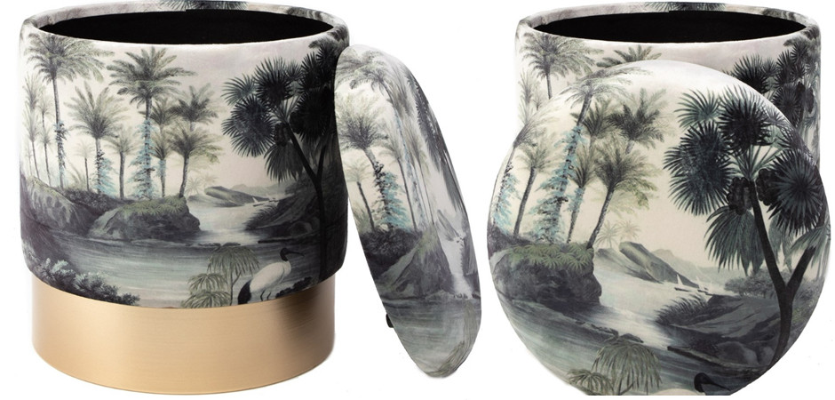 Пуф PUF Jungle Print river&tree small