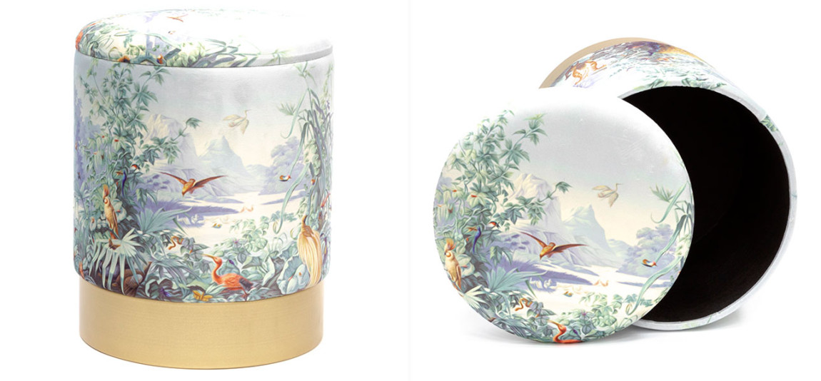 Пуф PUF Jungle Print с крышкой Adrian