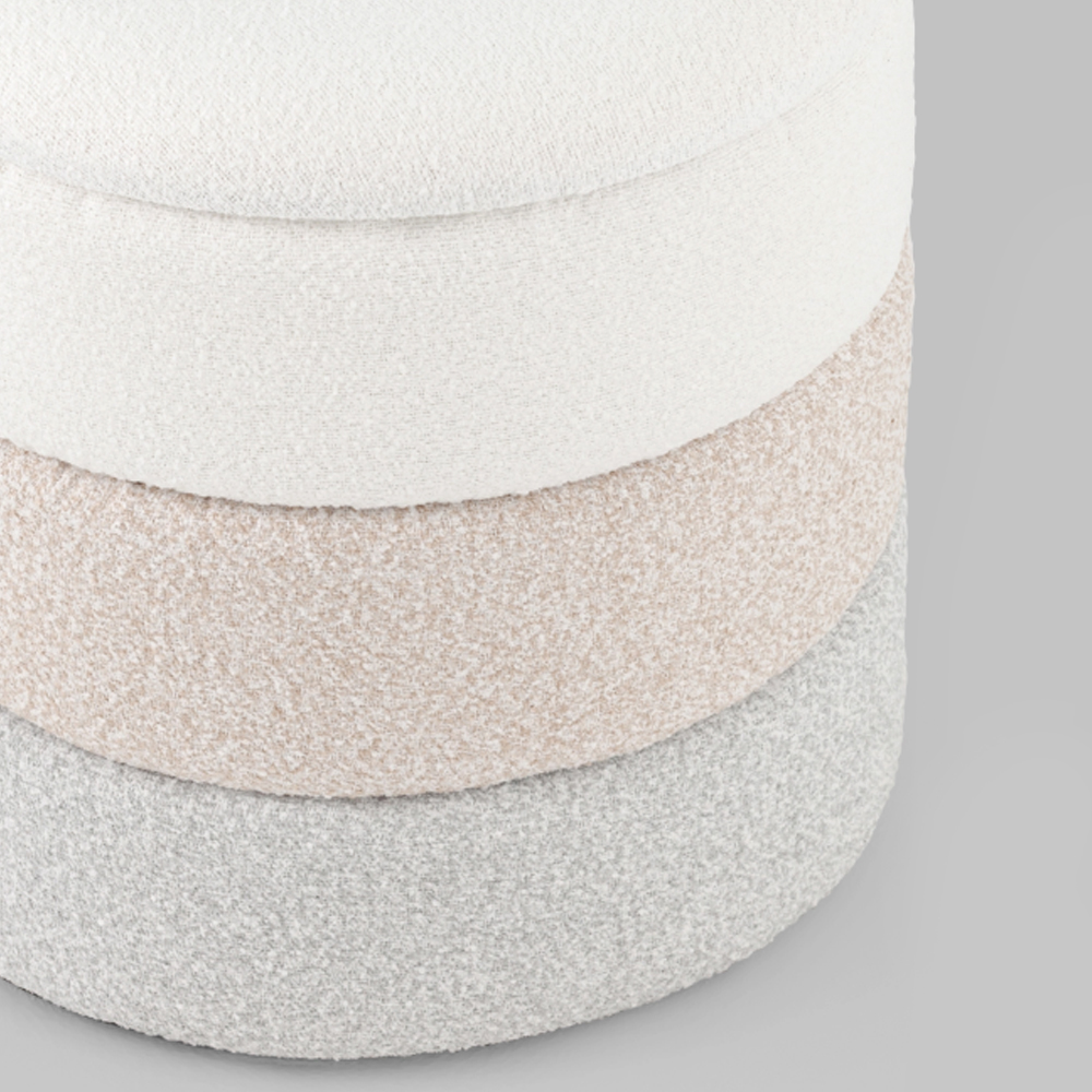 Пуф Three Colors в ткани букле из трех цветов