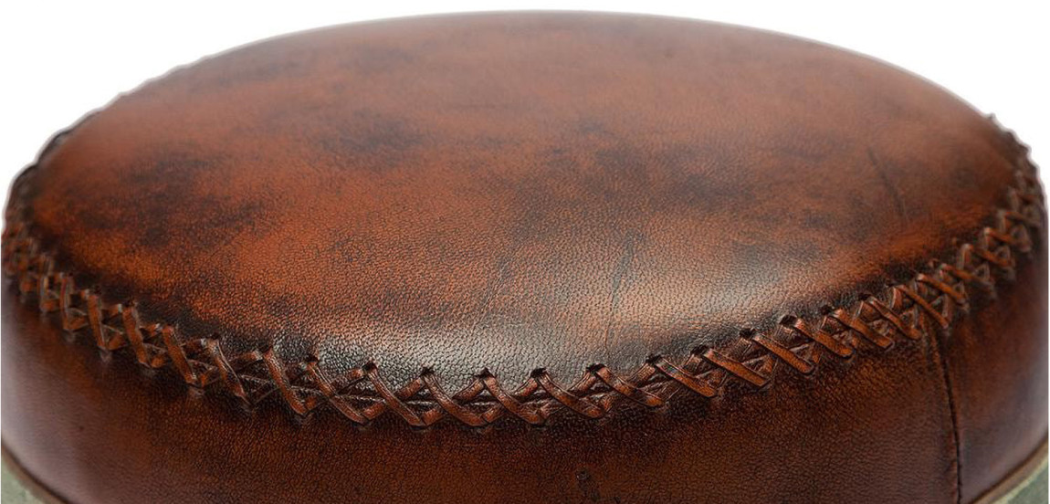 Пуф Vintage Buffalo Leather Pouf