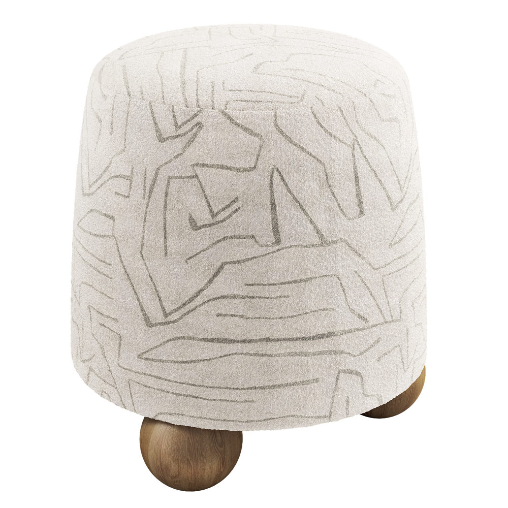 Пуф Wakonda ножки с деревянными шариками