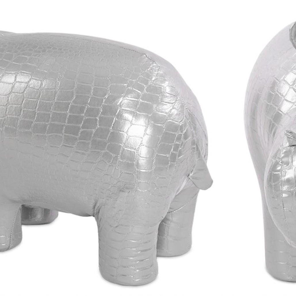 Пуф Бегемот Poof Hippo silver