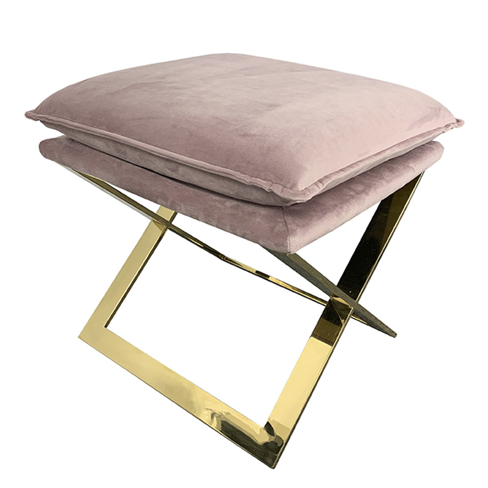 Пуф велюровый на металлическом основании Meekness