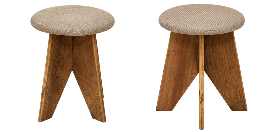 Пуф деревянный круглый Aime Wood Round Pouf