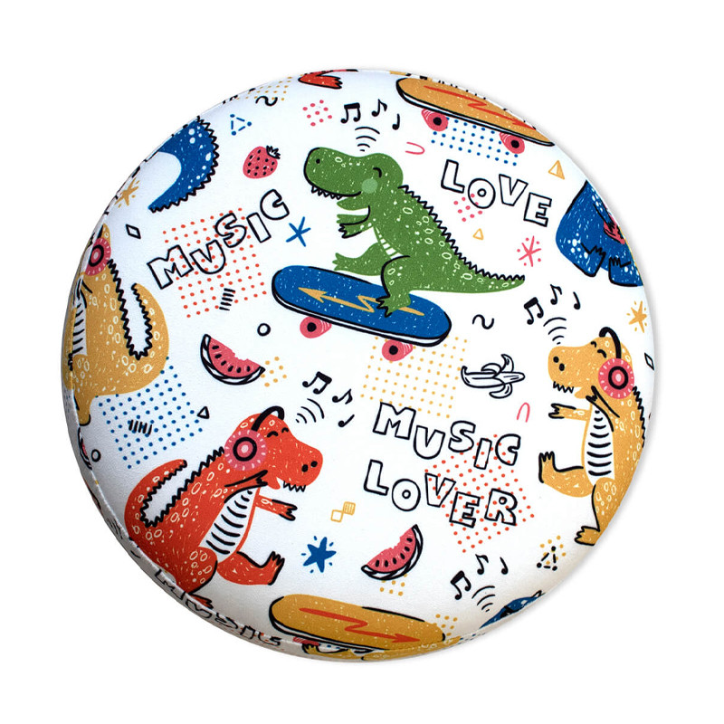 Пуф детский круглый с принтом Dinosaurs CHILDHOOD