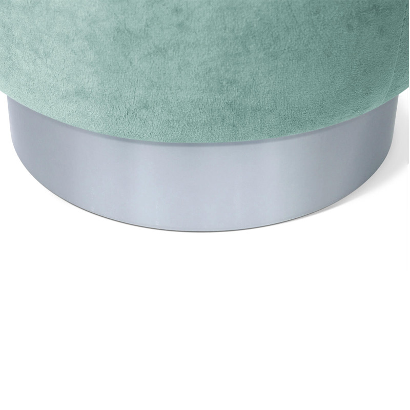 Пуф мятный велюр на металлическом основании Golden Belt