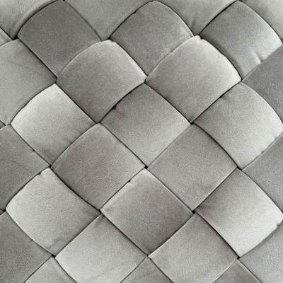 Пуф плетеный велюровый светло-бежевый Soft Wicker Pouf