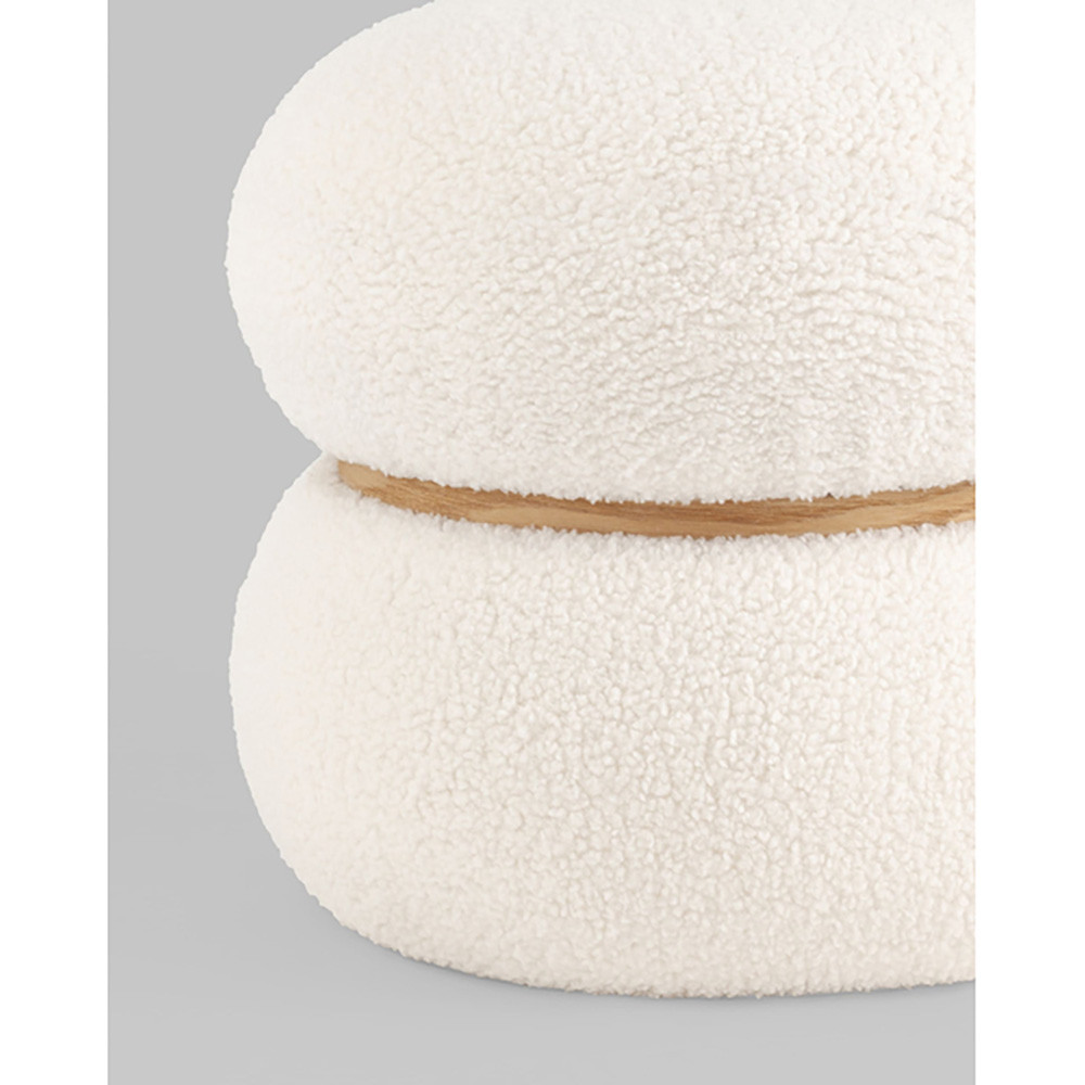 Пуф Полли S тедди белый