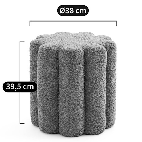 Пуф с обивкой из ткани букле Flo Pouf