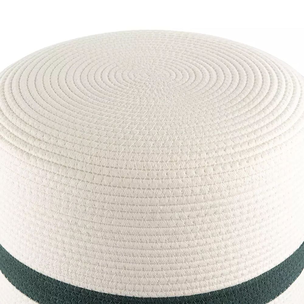 Пуф с плетеной светло-бежевой обивкой Serene Holidays