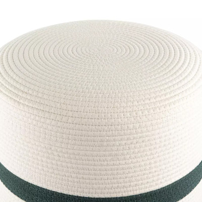 Пуф с плетеной светло-бежевой обивкой Serene Holidays