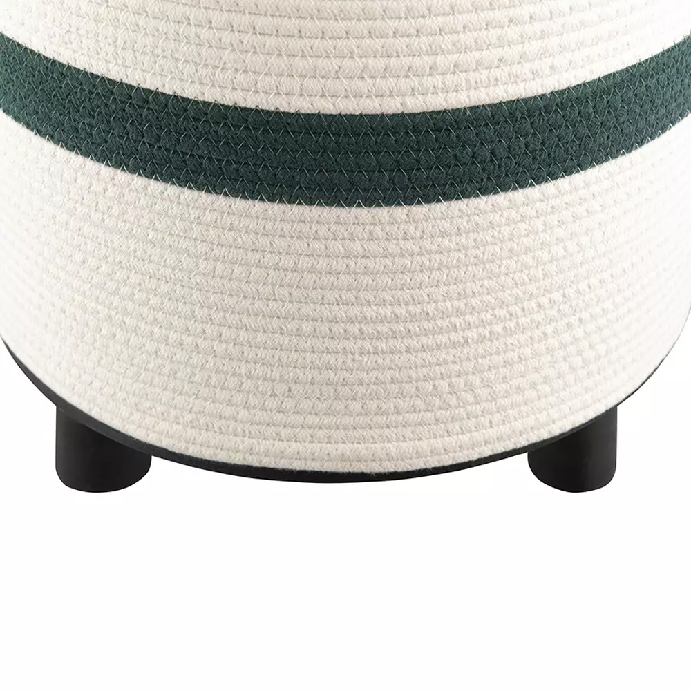 Пуф с плетеной светло-бежевой обивкой Serene Holidays