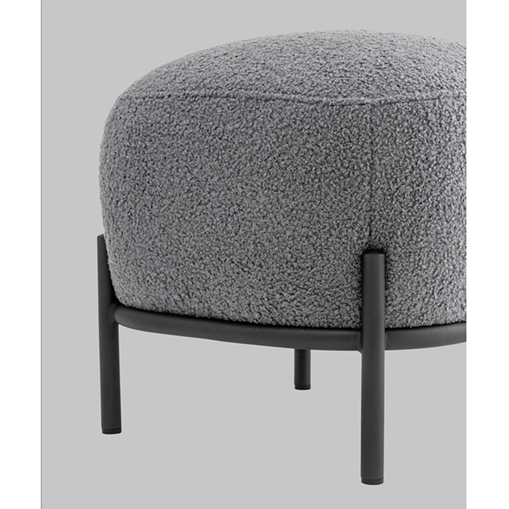 Пуф Стоун букле Fluffy темно-серый