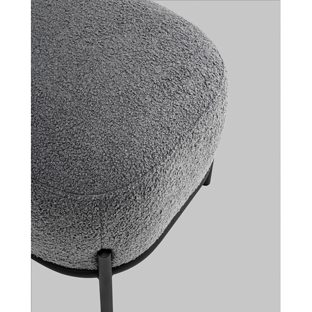 Пуф Стоун букле Fluffy темно-серый