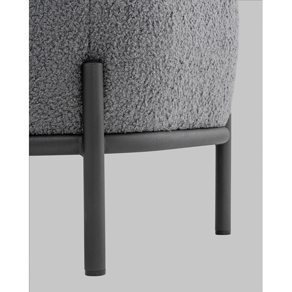 Пуф Стоун букле Fluffy темно-серый