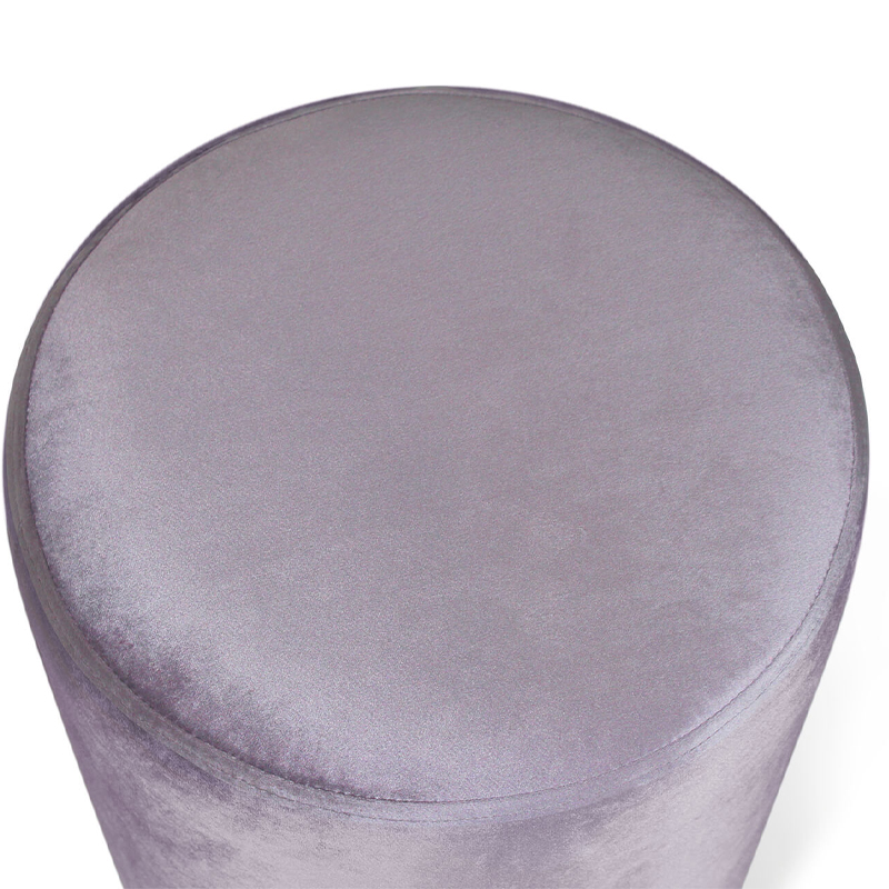 Пуф фиолетовый велюр на золотом металлическом основании Golden Belt