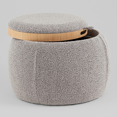 Пуф-трансформер Люкке с крышкой серый