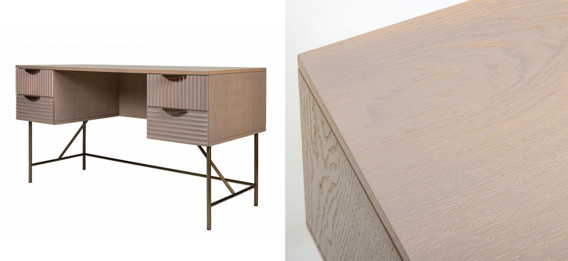 Рабочий стол Antique Order Бежевый Шпон Дуба