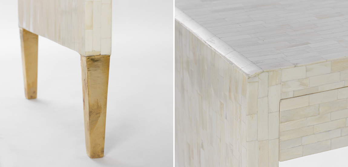 Рабочий стол Bone Inlay Two Drawer Table