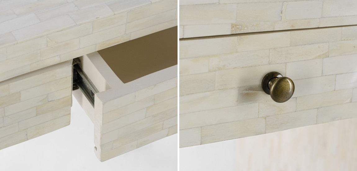 Рабочий стол Bone Inlay Two Drawer Table
