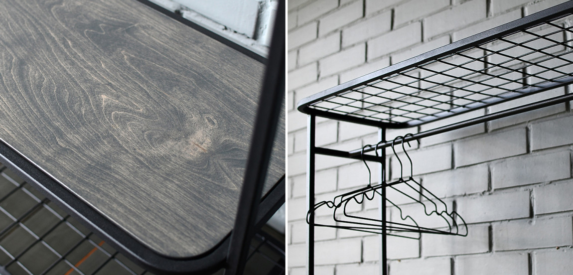 Рейл Braydon Industrial Metal Rust Clothes Rail