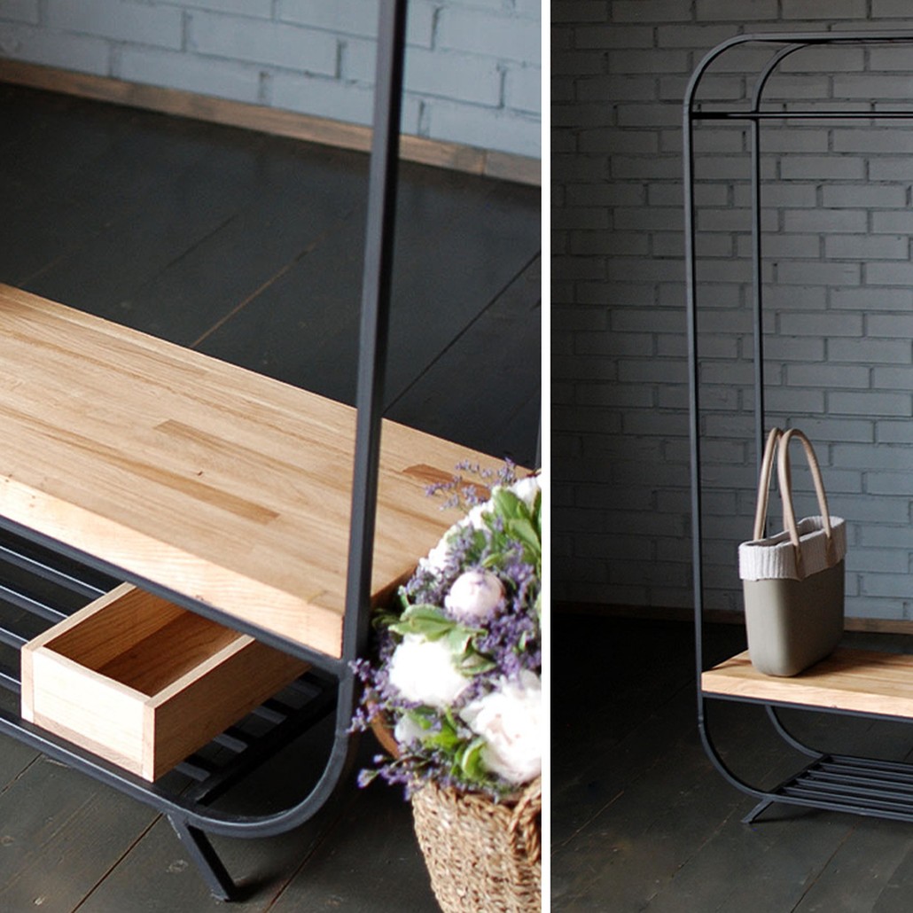Рейл Cade Industrial Metal Rust Clothes Rail