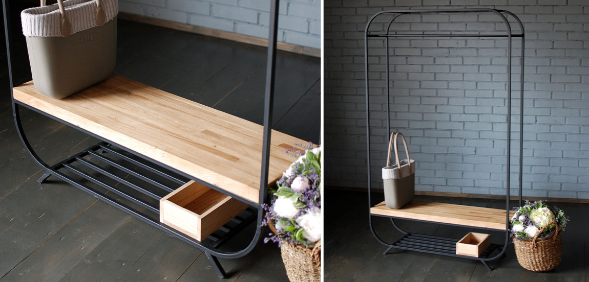 Рейл Cade Industrial Metal Rust Clothes Rail