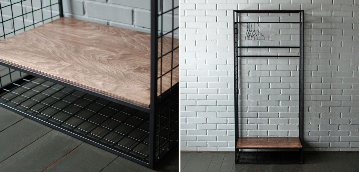 Рейл Caelan Industrial Metal Rust Clothes Rail