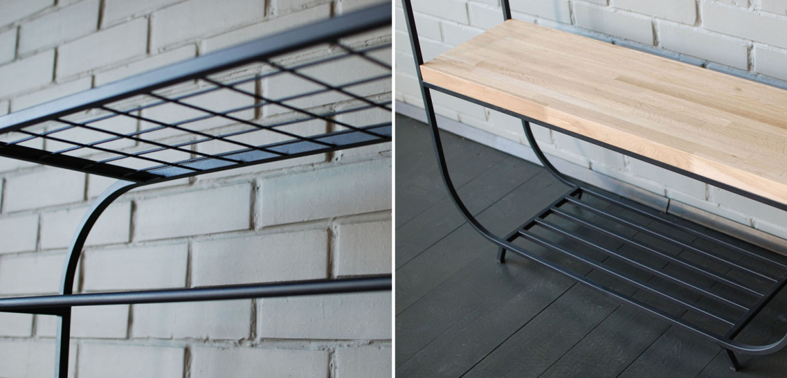 Рейл Hardin Industrial Metal Rust Clothes Rail