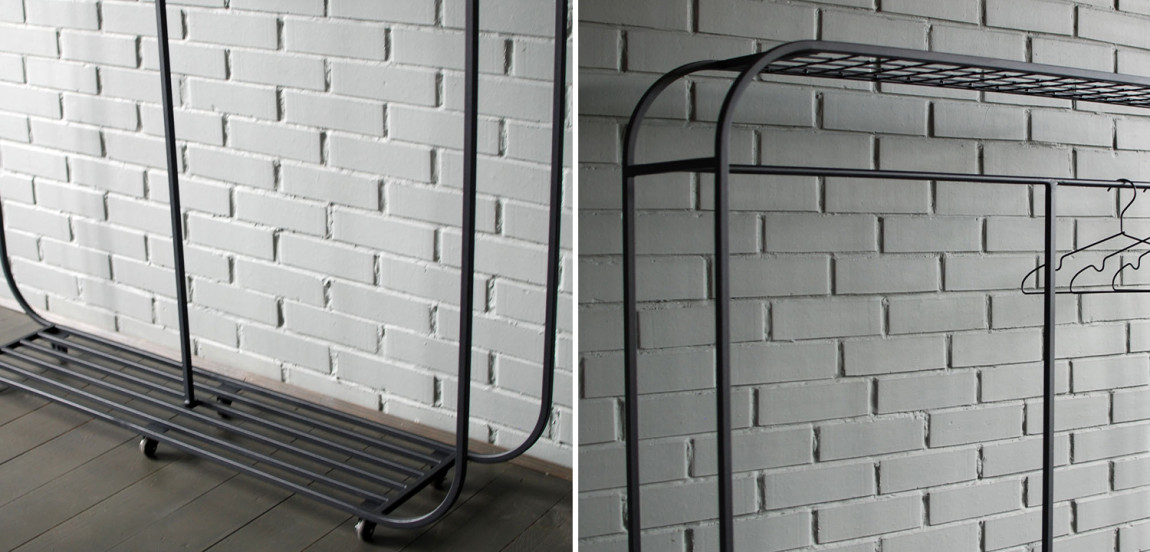 Рейл Hughes Industrial Metal Rust Clothes Rail