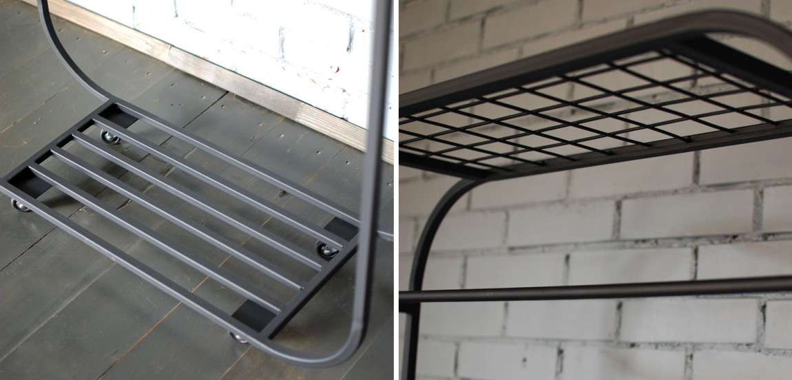 Рейл Kieron Industrial Metal Rust Clothes Rail